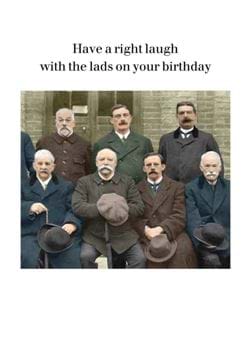 Laugh With The Lads Birthday Card