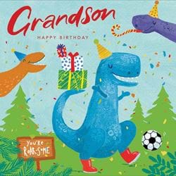 Dinosaurs Grandson Birthday Card