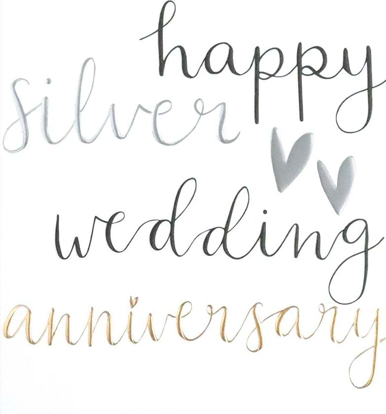 Silver Wedding Anniversary Card
