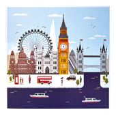 London Cityscape Greeting Card
