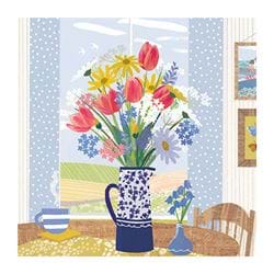 Flowers by the Window Greeting Card