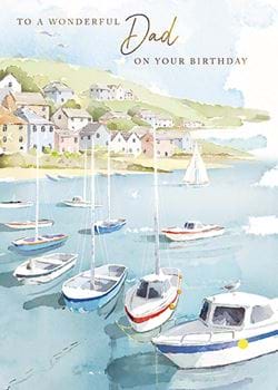 Boats Dad Birthday Card