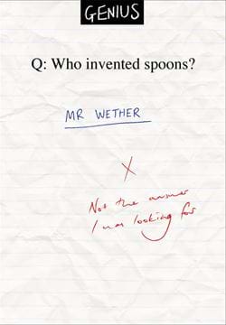 Who Invented Spoons Birthday Card