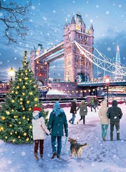 Festive Tower Bridge - Personalised Christmas Card