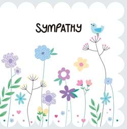 Blue Bird Sympathy Card