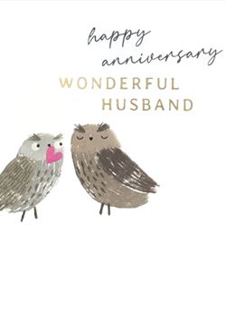 Owls Husband Anniversary Card