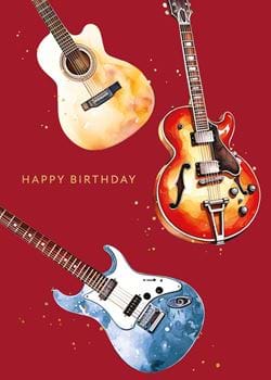 Guitars Birthday Card