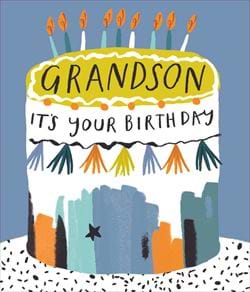 Cake Grandson Birthday Card