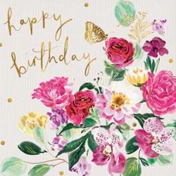 Floral Bloom Birthday Card