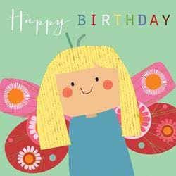 Butterfly Girl Birthday Card