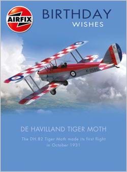 De Havilland Tiger Moth Birthday Card