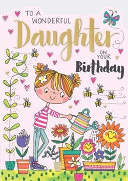 Garden Daughter Birthday Card