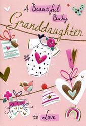 Beautiful New Baby Granddaughter Card