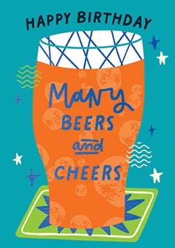 Beers and Cheers Birthday Card