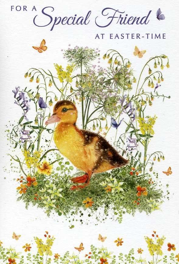 Duckling Special Friend Easter Card