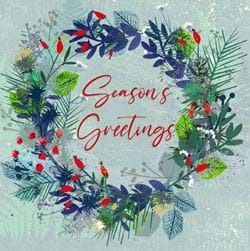 Winter Wreath - Personalised Christmas Card