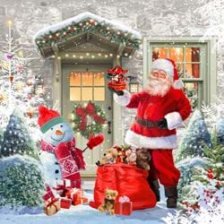 Santa's Visit - Personalised Christmas Card