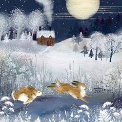 Hoping Hares - Personalised Christmas Card