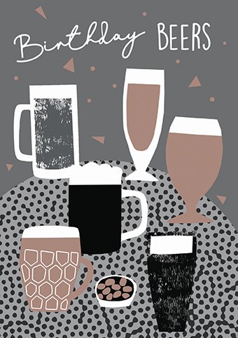 Beers Birthday Card