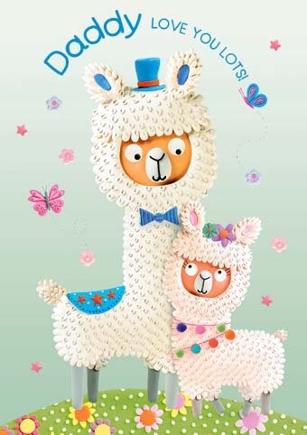 Daddy Llama Birthday Card