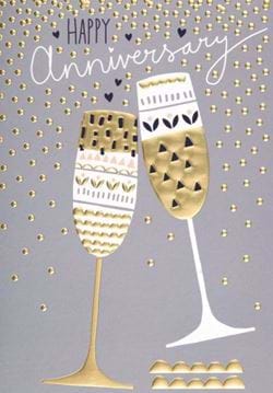 Champagne Anniversary Card