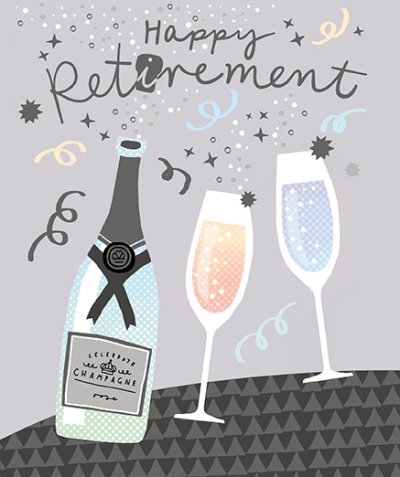 Champagne Retirement Card