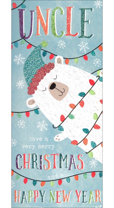 Polar Bear Uncle Christmas Card