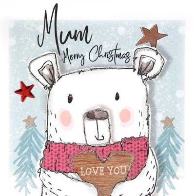 Polar Bear Mum Christmas Card