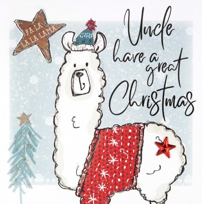 Llama Uncle Christmas Card