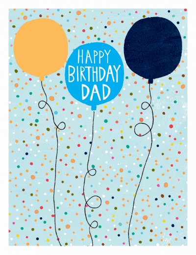 Balloons Dad Birthday Card
