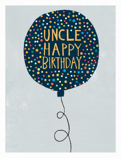 Balloon Uncle Birthday Card