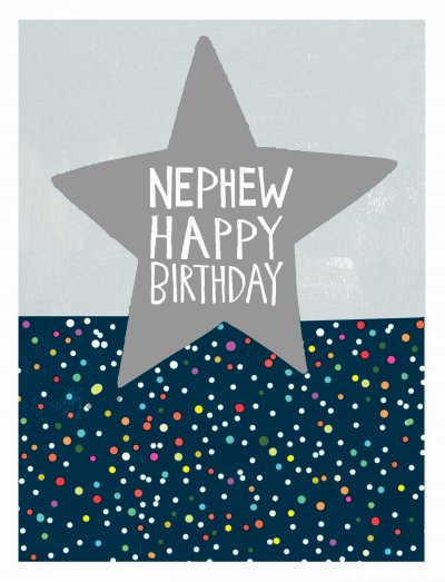 Star Nephew Birthday Card