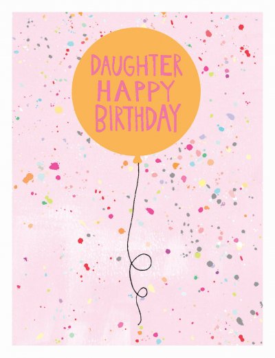 Pink Dots Daughter Birthday Card