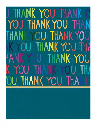 Neon Thank you Card
