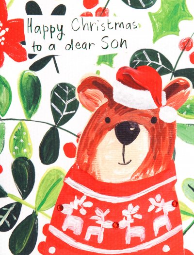 Bear Son Christmas Card