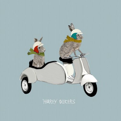 Harey Bikers Greeting Card
