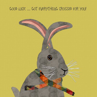 Everything Crossed Good Luck Card