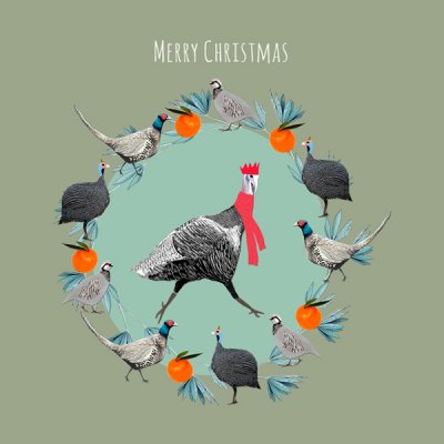 Wild Wreath Christmas Card