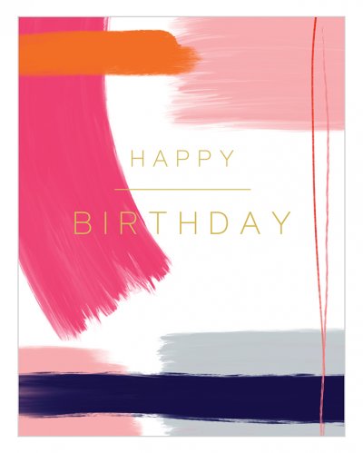 Brush Strokes Birthday Card