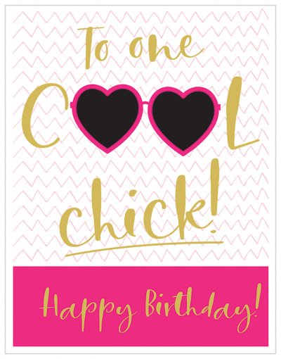 Cool Chick Birthday Card