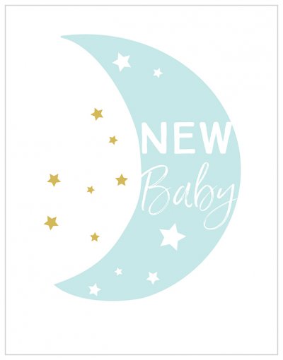 Blue Moon New Baby Card