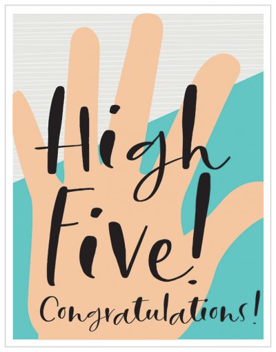 High Five Congratulations Card