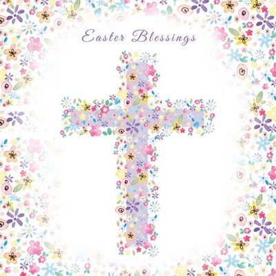 Floral Cross Easter Card Pack (5)