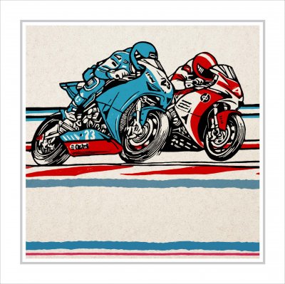 Speed Bikes Greetings Card