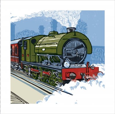 Steam Train Greetings Card