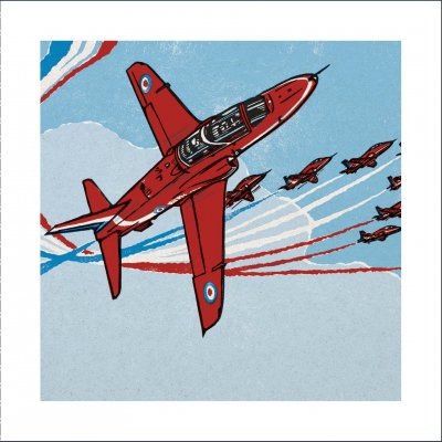 Red Jets Greetings Card