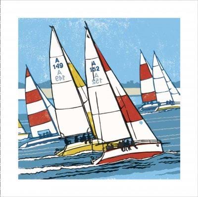 Yacht Race Greetings Card