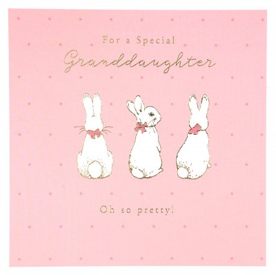 Flopsy Bunny Granddaughter Birthday Card