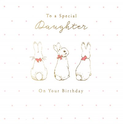 Flopsy Bunny Daughter Birthday Card