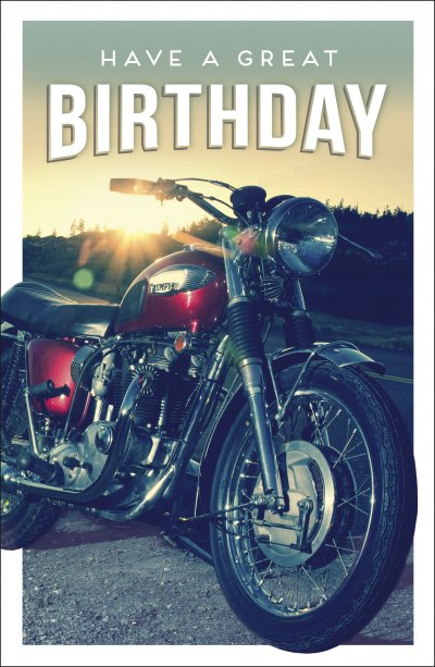 Motorbike Birthday Card